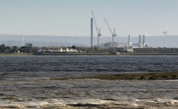 Distant Dock Cranes, Avonmouth. Wallpaper