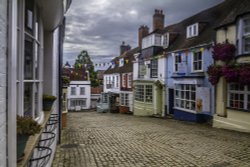 EARLY MORNING VIEW OF QUAY HILL,LYMINGTON Wallpaper