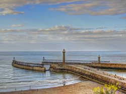 Whitby piers Wallpaper
