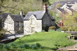 Picturesque village  Milldale - Dove Dale Wallpaper