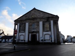 Town Hall and Clock. Wallpaper