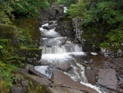 Branklin Falls near Callander, Stirlingshre. Wallpaper