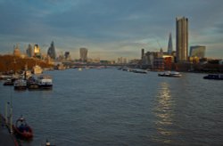 View of the City of London from Waterloo Bridge Wallpaper