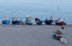 The Mackerel Boats, Beer, Devon Wallpaper