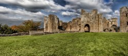 Raglan Castle ruins,  Monmouthshire, Wales
