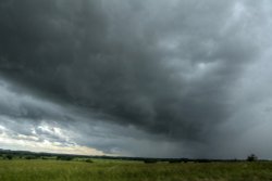 Stormcloud over Hillesden, Buckinghamshire