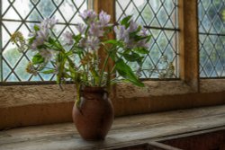 Flowers in Vase, Newnham Church, Northamptonshire