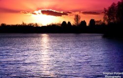 Sunset at Balderton lake Wallpaper