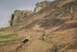 Long Shot of The Roaches, Upper Hulme, Staffordshire Moorlands Wallpaper