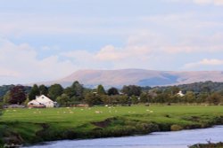 Pendle hill from ribchester Wallpaper