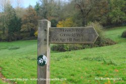 Cotswold Way Sign, Horton, Gloucestershire 2014