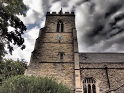 Church at dusk Wallpaper