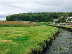 Estuary looking out from Dylan Thomas's Birthday walk, Laugharne, Carmarthen Wallpaper