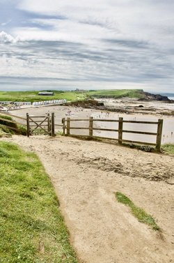 The path to Crooklets Beach, Bude, Cornwall