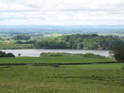 Talkin Tarn ,from above Farlam Wallpaper