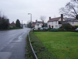 Bassingbourn Village Green looking west down High Street Wallpaper