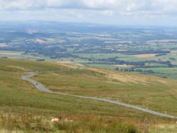 View from Hartside Pass looking towards Penrith Wallpaper