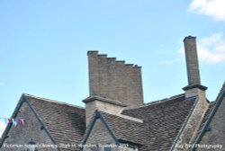 Chimneys on Old Victorian School, Sherston, Wiltshire 2015 Wallpaper