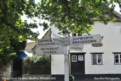 Signpost, Sherston, Wiltshire 2015 Wallpaper