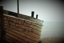 Boat on Hastings Seafront Wallpaper