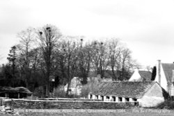 Old Farm Sheds & Portcullis Rookery, Acton Turville, Gloucestershire 1984 Wallpaper