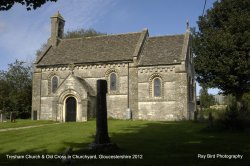 Tresham Church & Old Cross in Churchyard, Gloucestershire 2012 Wallpaper