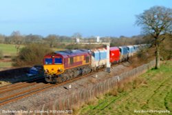 Goods Train, nr Alderton, Wiltshire 2015