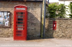 Telephone Box & Postbox, The Street, Sopworth, Wiltshire 2012 Wallpaper