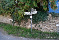 Signpost, Leighterton, Gloucestershire 2014 Wallpaper