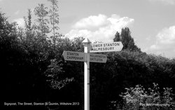Signpost, The Street, Stanton St Quintin, Wiltshire 2013 Wallpaper
