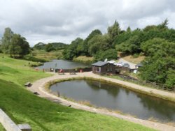 New Mills trout fishing farm and restaurant Brampton, Cumbria Wallpaper