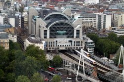 View from the London Eye, Charing Cross Station Wallpaper
