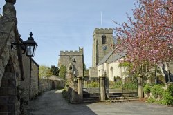 Marmion Tower and Church, West Tanfield Wallpaper