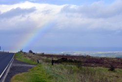 Rainbow on the Moors approaching Whitby Wallpaper