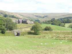 A VIEW OF ALSTON COUNTRYSIDE WHERE THE TYNEDALE RAILWAY RUNS IT'S NARROW GAUGE ENGINES