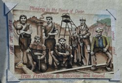 Cinderford - wall mural about local mining in the past Wallpaper