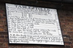 Toll charges for the Iron Bridge Wallpaper