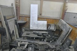 Uppark, fire damaged pieces from the 1989 fire Wallpaper