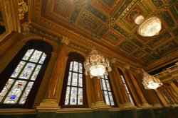 The ceiling at Goldsmiths' Hall in the City of London Wallpaper