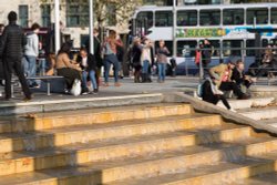 Cascade Steps at Bristol waterfront Wallpaper