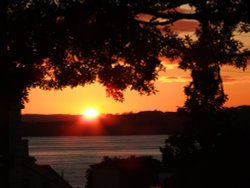 Budleigh sunset over Dawlish Wallpaper