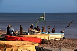 Budleigh Salterton Fish sellers Wallpaper