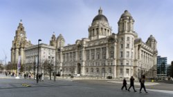 Pier Head, Liverpool, Looking North. Wallpaper