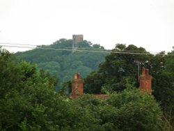 Conygar Tower in the distance, near Minehead, Somerset Wallpaper