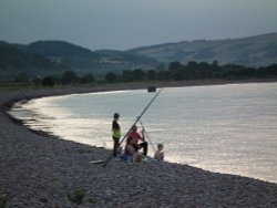 Fishing at  Blue Anchor Bay Wallpaper