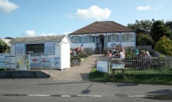 The Driftwood cafe in Blue Anchor Wallpaper
