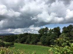 Whalley viaduct and surrounding countryside. Wallpaper