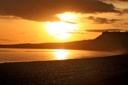 Evening colours in Budleigh Salterton Wallpaper