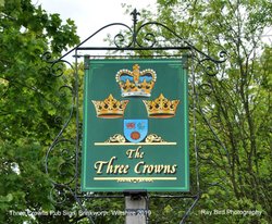 The Three Crowns Pub Sign, Brinkworth, Wiltshire 2019 Wallpaper