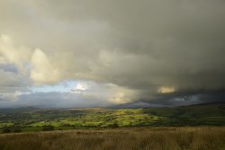 Rain Clouds to the North over Swythamley near Heaton, Staffordshire Moorlands Wallpaper
